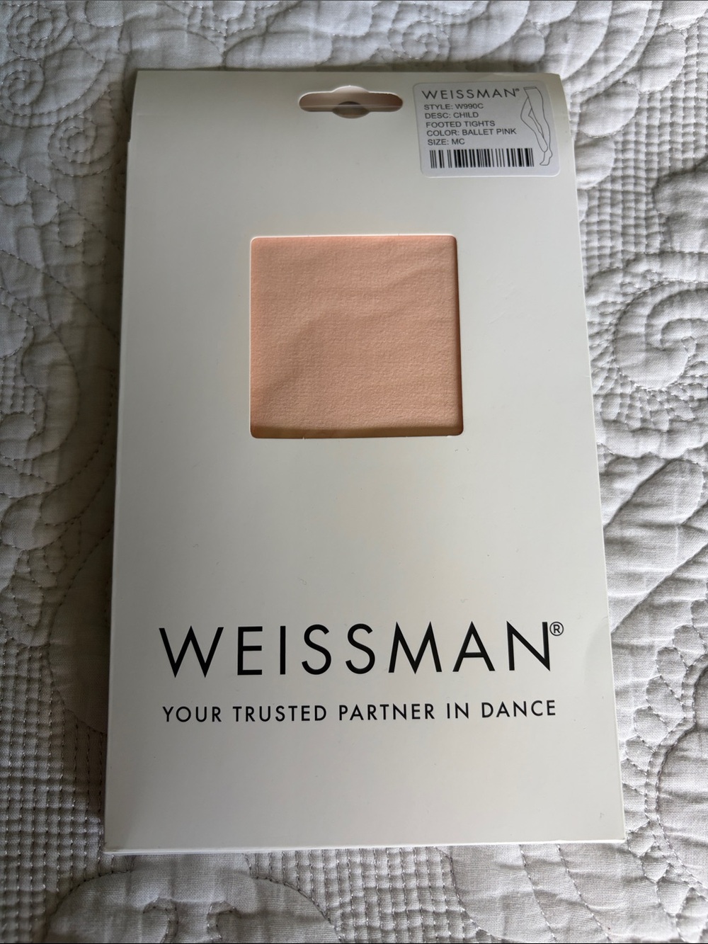 Girls Weissman Ballet Pink Dance Tights NEW Medium